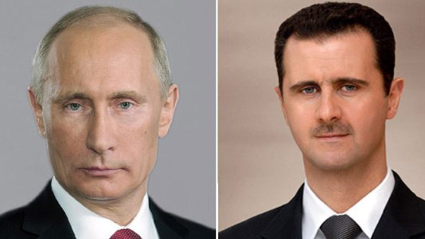 الأسد مهنئا بوتين بعيد النصر: حلب لن تقبل باقل من دحر العدوان وتحقيق الإنتصار

