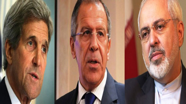 لافروف يبحث مع كيري وظريف تعزيز وقف اطلاق النار في سوريا