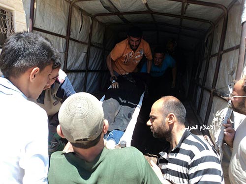 شهيدان وستة جرحى في قصف صاروخي للمجموعات الإرهابية على بلدة كفريا المحاصرة