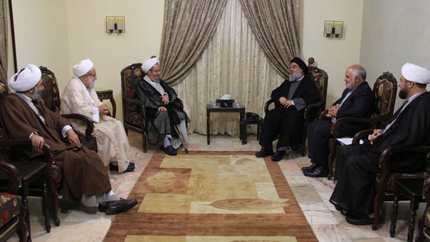 السيد نصر الله استقبل وفد جامعة المدرسين في الحوزة العلمية في مدينة قم المقدسة