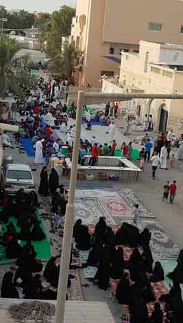 اعتصام شعبي مفتوح أمام منزل آية الله قاسم