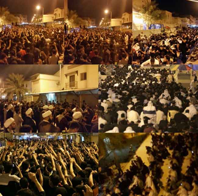 البحرين: إحياء الليلة الأولى من ليالي القدر أمام منزل آية الله قاسم بالدراز