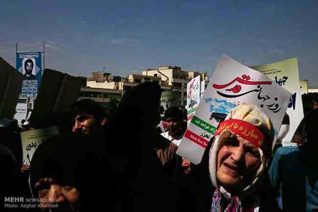 إحياءً ليوم القدس العالمي.. ملايين الإيرانيين يخرجون في مسيرات دعم القضية الفلسطينية