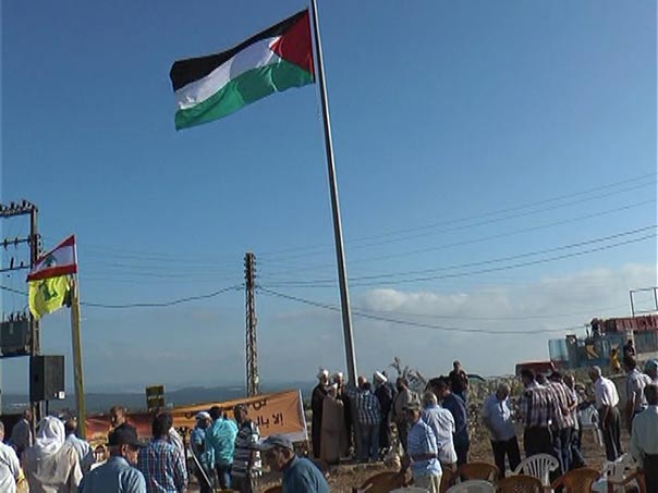 مراسم رفع راية فلسطين عند الحدود اللبنانية  - الفلسطينية في الخيام ومروحين في أجواء يوم القدس العالمي