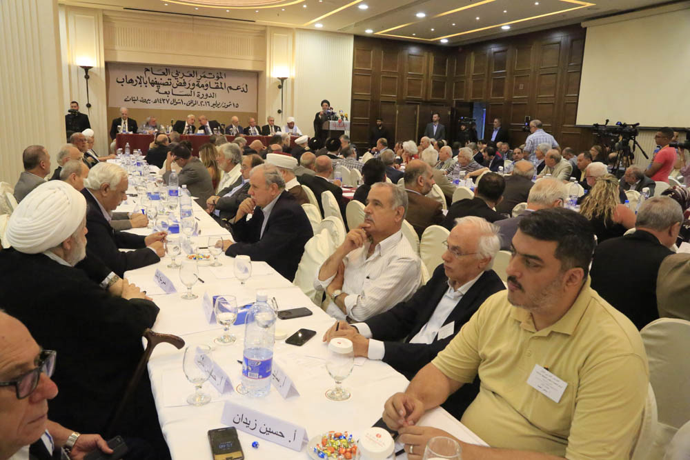 &rsquo;المؤتمر العربي لدعم المقاومة ورفض تصنيفها بالإرهاب&rsquo; في بيروت بحضور اكثر من 300 شخصية لبنانية وعربية