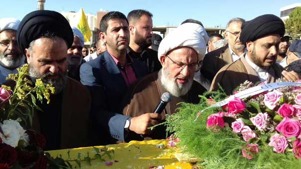 تشييع الشهيد علي عبدو بكر في بلدة النبي عثمان البقاعية