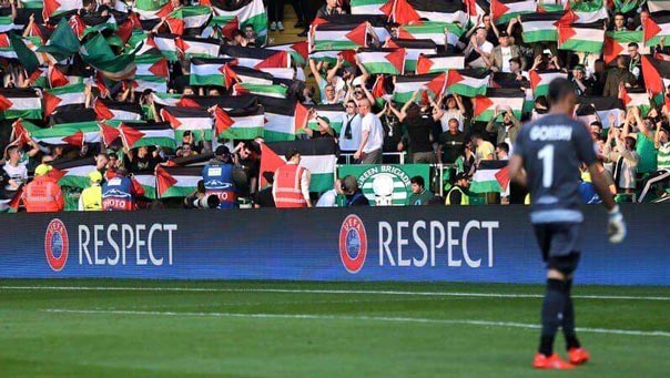 أسكتلندا: جماهير ’سلتيك’ تناصر الفلسطينيين متحدين فريقا صهيونيا