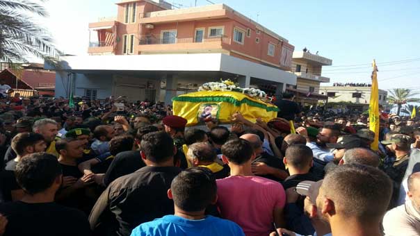 حزب الله وأهالي السكسكية يشيعون الشهيد علي مصطفى حيدر الى مثواه الاخير