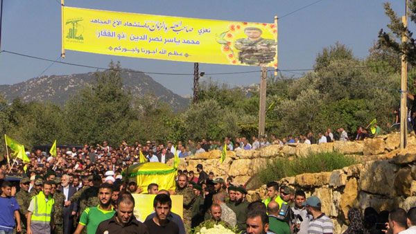 حزب الله يشيّع الشهيدين خضر صفا ومحمد نصرالدين في الغبيري وبزيون الجبيلية