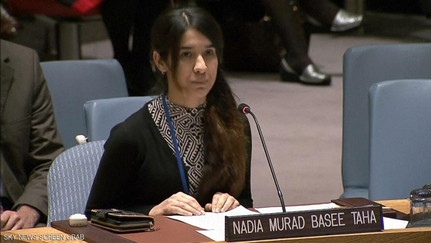 الأمم المتحدة تُعَين الإيزيدية نادية مراد باسي طه سفيرة للنوايا الحسنة