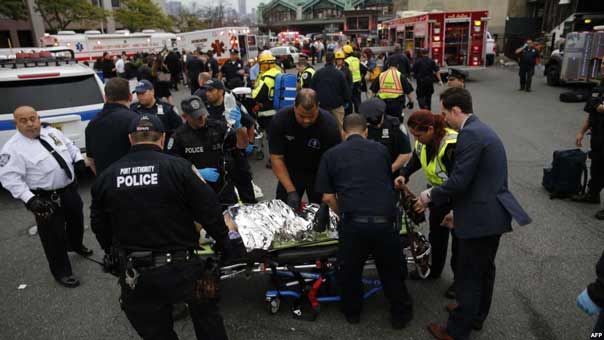 ثلاثة قتلى وأكثر من 100 جريح حصيلة لحادث تصادم قطار بولاية نيوجيرسي الاميركية
