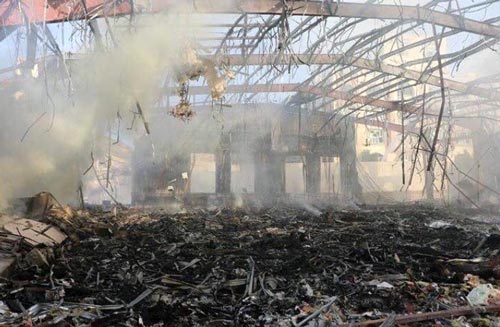 جريمة ابادة ترتكبها السعودية في صنعاء..وحشية وحقد ومحاولات إخفاء خسائرها