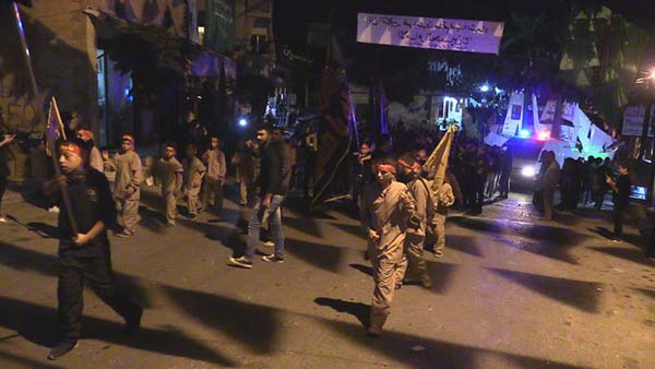 مسيرات حسينية في الليلة الثامنة من محرم في صير الغربية والقصيبة بالجنوب