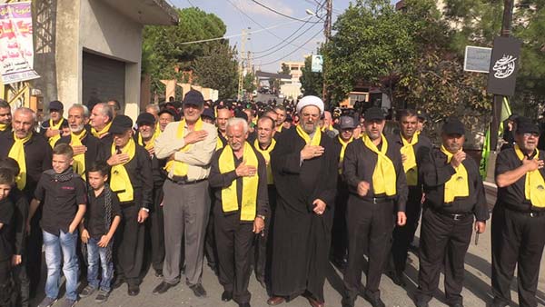 مسيرات حسينية في الليلة الثامنة من محرم في صير الغربية والقصيبة بالجنوب
