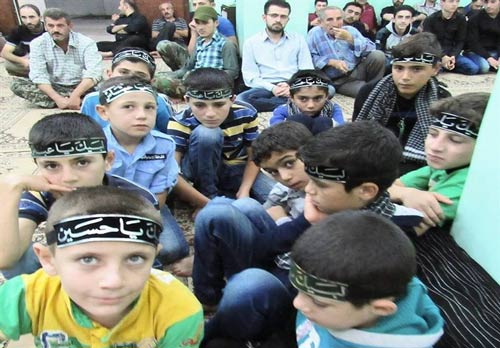 أهالي بلدتي نبل والزهراء بريف حلب الشمالي يحيون مراسم ذكرى عشوراء