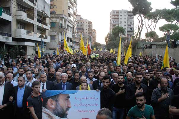 حزب الله وجمهور المقاومة يشيعان الشهيد القائد حاتم حمادي والشهيد المجاهد جلال العفي