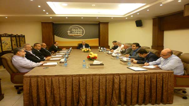 الوفاء للمقاومة: للاسراع في توفير الاعتمادات لتنفيذ خطط معالجة مياه الليطاني