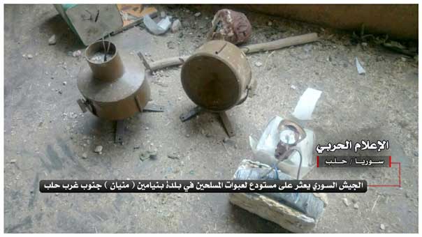 الجيش السوري يعثر على معامل لتصنيع القذائف في حلب وريف دمشق