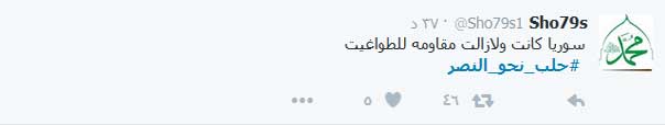 أجراس النصر تقرع .. #حلب_نحو_النصر ايقونة التفاعل الاجتماعي