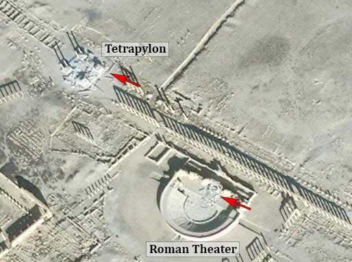 &rsquo;داعش&rsquo; ينتقم من حضارة سوريا مدمّراً واجهة المسرح الروماني في تدمر