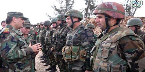 العماد الفريج يقوم بجولة ميدانية على مواقع ونقاط عسكرية للجيش السوري في درعا