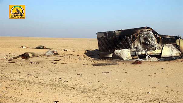 بالصور: مقتل 20 مسلحًا لـ&rsquo;داعش&rsquo; بينهم انتحاريون قرب منطقة &rsquo;الحجف&rsquo; في تلعفر