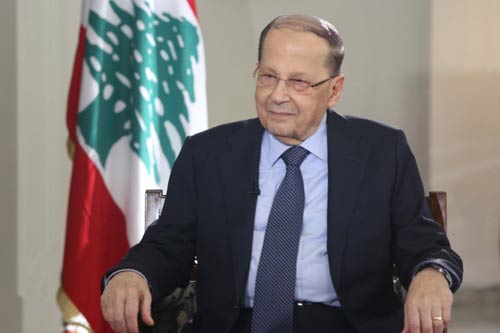 رئيس الجمهورية العماد ميشال عون خلال مقابلة تلفزيونية مع قناة CBC المصرية 