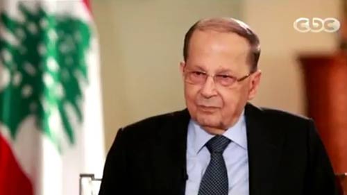 رئيس الجمهورية العماد ميشال عون خلال مقابلة تلفزيونية مع قناة CBC المصرية 