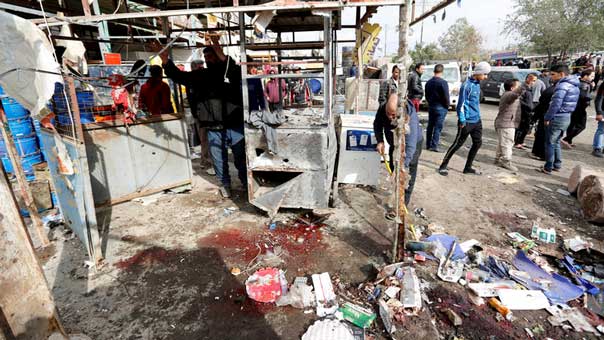 عشرات الشهداء والجرحى باعتداء إرهابي في مدينة الصدر ببغداد
