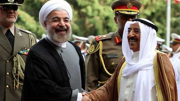 روحاني من الكويت: لحل الخلافات عبر الحوار.. والوحدة بمواجهة الإرهاب