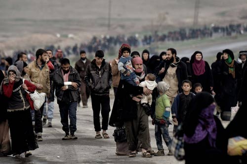 حالة نزوح سكانية كبيرة في أرياف حلب والموصل هربًا من تنكيل&rsquo;داعش&rsquo;