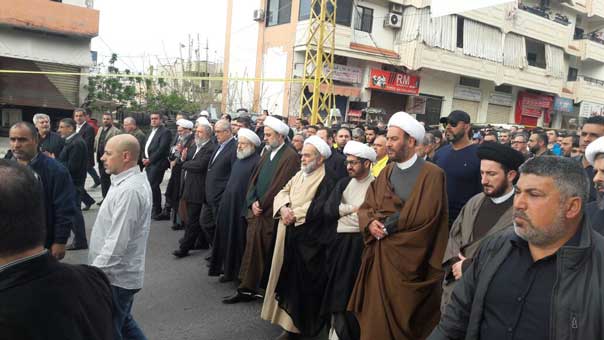 تشييع فقيد الجهاد والمقاومة القائد بلال محمد منير الزيباوي في حارة صيدا