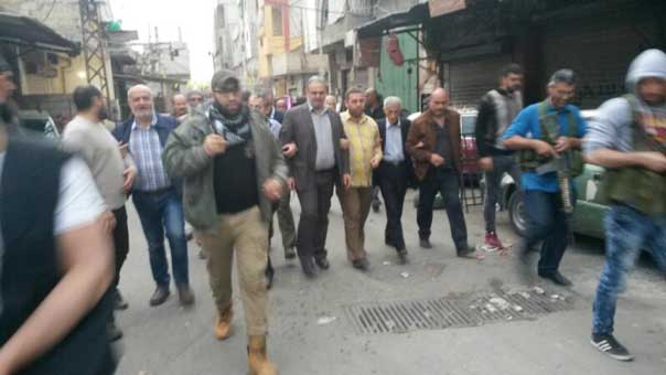 انتشار القوة الأمنية المشتركة في حي الطيري في مخيم عين الحلوة