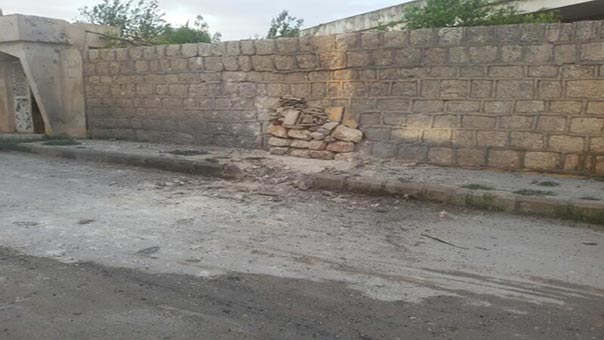 بالصور ..اثار قصف المجموعات المسلحة على مدينة الزهراء في ريف حلب الشمالي
