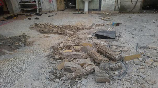 بالصور ..اثار قصف المجموعات المسلحة على مدينة الزهراء في ريف حلب الشمالي
