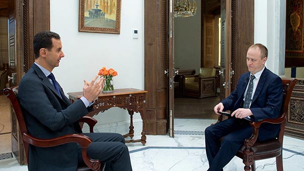 الرئيس الأسد:  قضية خان شيخون كانت مسرحية مفبركة لتبرير الهجوم على قاعدة الشعيرات الجوية