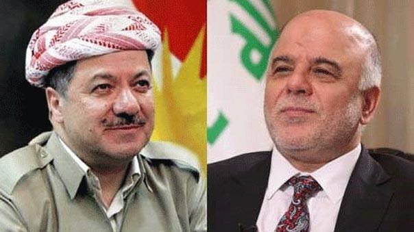 العبادي والبارزاني يؤكدان في اتصال هاتفي على وحدة الصف