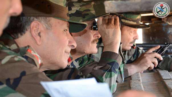 وزير الدفاع السوري يقوم بجولة تفقدية في المنطقة الجنوبية