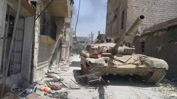 مواقع &rsquo;النصرة&rsquo; تتهاوى على محور عين ترما شرق دمشق