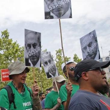 تظاهرات شعبية غاضبة ضد زيارة نتنياهو الى فرنسا