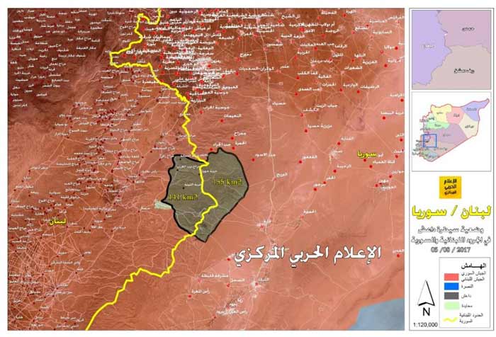 خرائط مفصلة عن وضعية داعش في الجرود