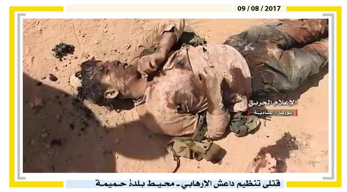 بالصور: قتلى &rsquo;داعش&rsquo; في الهجوم الفاشل على مواقع الجيش السوري بريف حمص