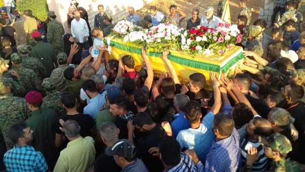 تشييع الشهيدين جعفر الموسوي وحيدر البزال في بلدتي قرحا والبزالية البقاعيتين