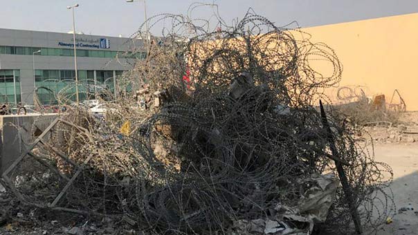 السلطات البحرينية تحاصر ساحة عذاري بالحواجز الإسمنتية