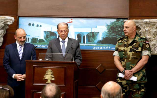 الرئيس عون وقائد الجيش ووزير الدفاع