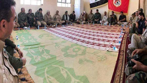 أبو مهدي المهندس يجتمع مع قيادات تأمين الحدود العراقية