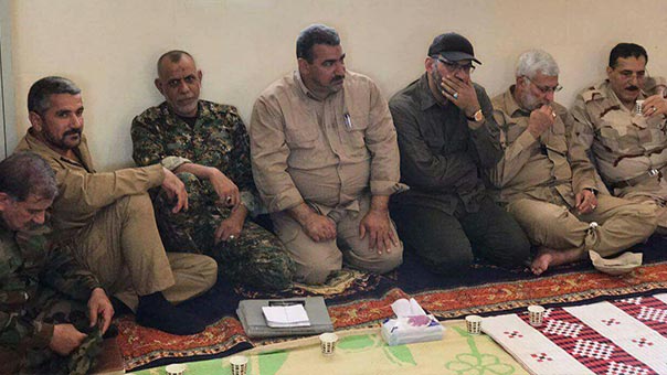 أبو مهدي المهندس يجتمع مع قيادات تأمين الحدود العراقية