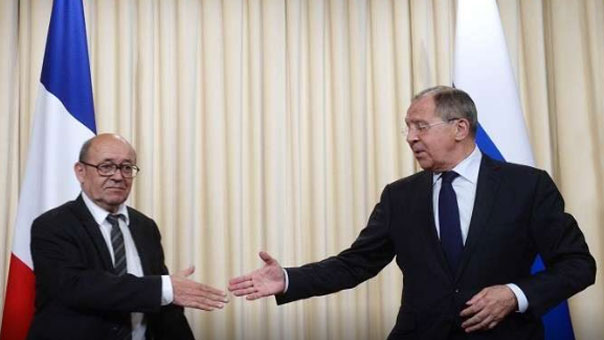 لقاء لافروف - لودريان: سعي لحل سياسي لأزمة سوريا.. وحديث عن قرب هزيمة الإرهاب