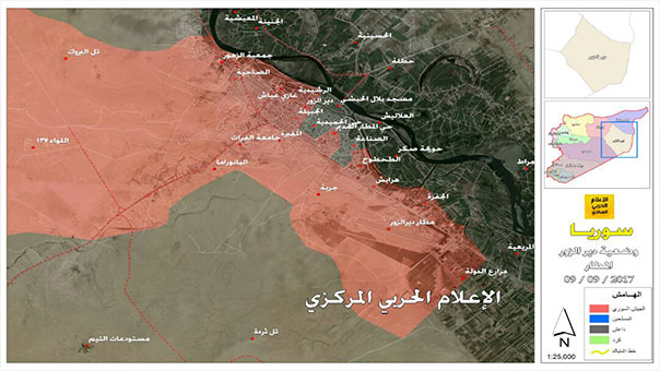 الاوتستراد الدولي بين دير الزور - دمشق بات بقبضة الجيش السوري والحلفاء.. وارهابيو ’داعش’ يهربون باتجاه الميادين