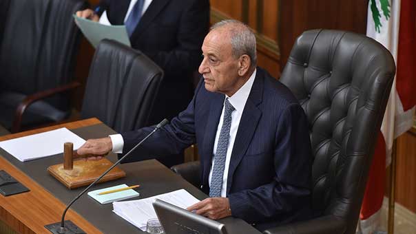 الرئيس نبيه بري في جلسة اليوم
